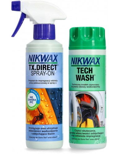 Zestaw do odzieży wodoodpornej Nikwax Twin: Tech Wash +