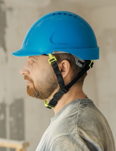 Kask budowlany ochronny Morion z paskiem