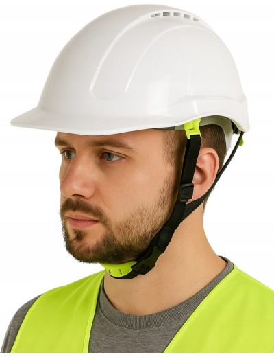 Kask budowlany ochronny Morion z paskiem