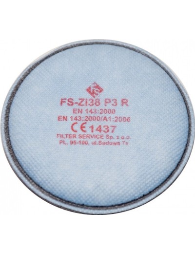 Filtr przeciwpyłowy do maski P3 z węglem aktywnym FS-ZI38 P3 R