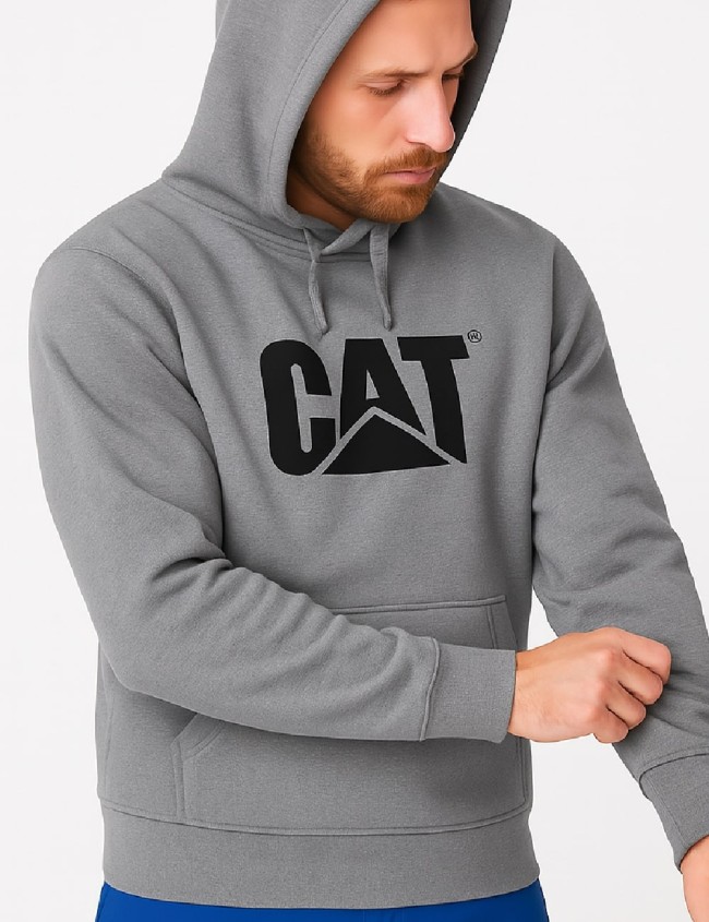 Bluza z kapturem CAT Trademark logo