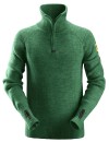 Sweter z wełny Snickers 2905 zielony